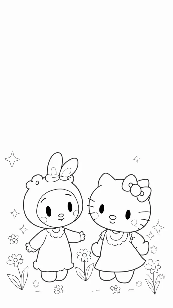 Hello Kitty mes coloriages de mélodie